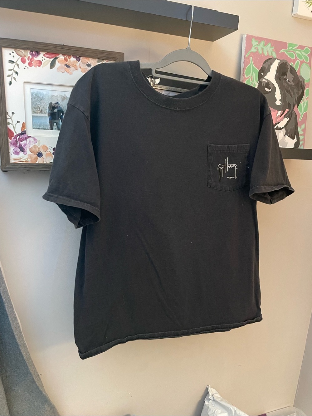 Guy Harvey Black Short Sleeve Pocket T‑Shirt